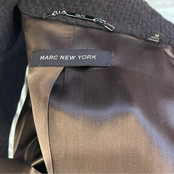 Marc New York Virgin Wool Textured/Patch Long PeaCoat Size 12 RARE - Picture 16 of 16